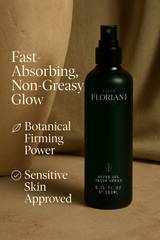 Villa Floriani spray body oil bottle a fast absorbing moisturizing body oil with botanical firming power.
